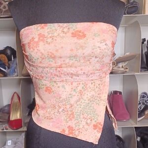 Floral Strapless Women Top Tube Top